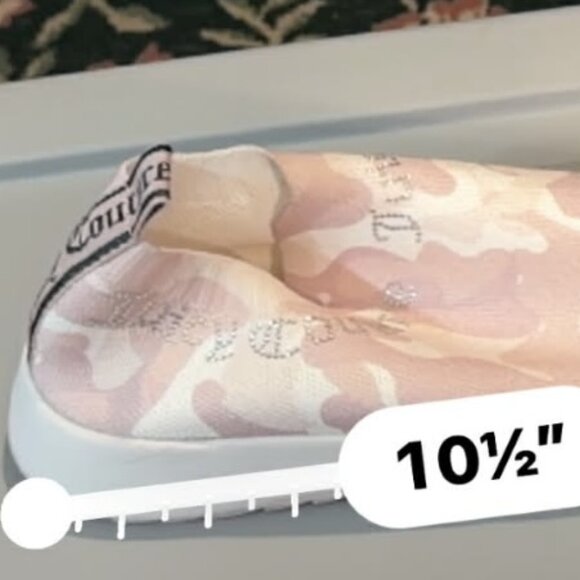 SIZE 9 Juicy Couture Avarie Knit Slip-on Joggers Sneakers - Pink Camo Studded - Picture 7 of 16